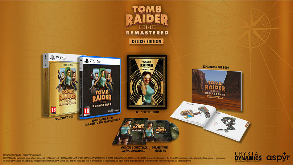 Tomb Raider I-Ii-Iii Remastered Deluxe Edition PS5 UK Usato Tomb Raider I-Ii-Iii Remastered Deluxe Edition PS5 UK Usato